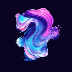 Abstract paint splatter, swirling colors