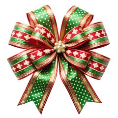 Bow And Ribbon Isolated On transparent background. Christmas ribbon for decoration