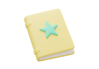 Isolated book with star badge, knowledge, learning, reading, education, study vector