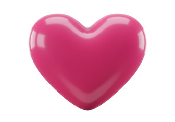 Isolated magenta heart, a universal symbol for love, romance, Valentine's Day celebrations