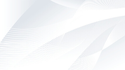 white and grey background with abstract curve shape and lines 