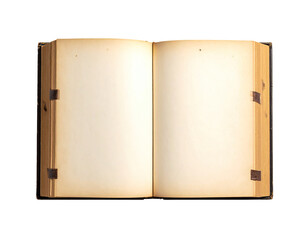 Fototapeta premium Open vintage book, pages blank, aged look