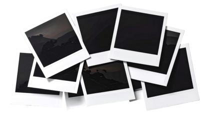 Pile of blank instant photos