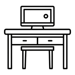 computer monitor isolated on white