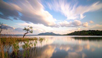 Fototapeta premium Ethereal Dreamscapes: Minimalist Surreal Nature Backgrounds in Fantasy Tones