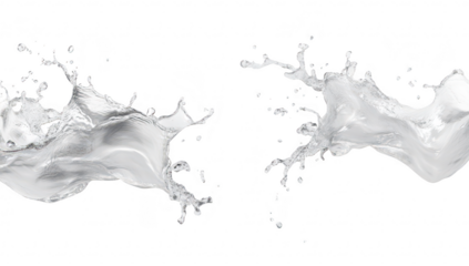 A dynamic splash of clear water captured mid-action. fluid movement and texture against a clean. white background. ideal for illustrating freshness or purity in various contexts