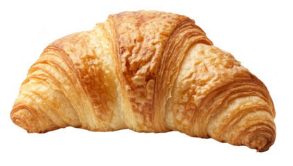 A freshly baked. golden-brown croissant resting on a clean surface. its flaky layers and inviting texture. ideal for culinary photography or food-related content