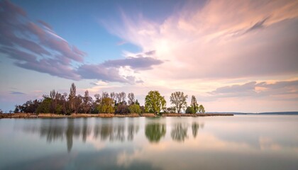 Fototapeta premium Ethereal Dreamscapes: Minimalist Surreal Nature Backgrounds in Fantasy Tones.