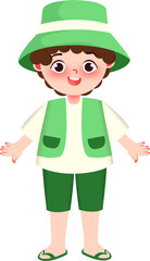 Illustration of Children Gardening