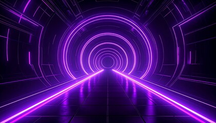Futuristic neon tunnel (2)