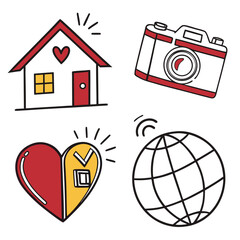 Symbols of Hope and Destination icone set