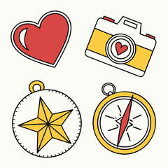 Symbols of Hope and Destination icone set