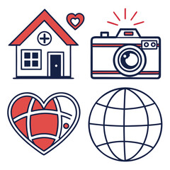 Symbols of Hope and Destination icone set