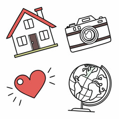 Symbols of Hope and Destination icone set