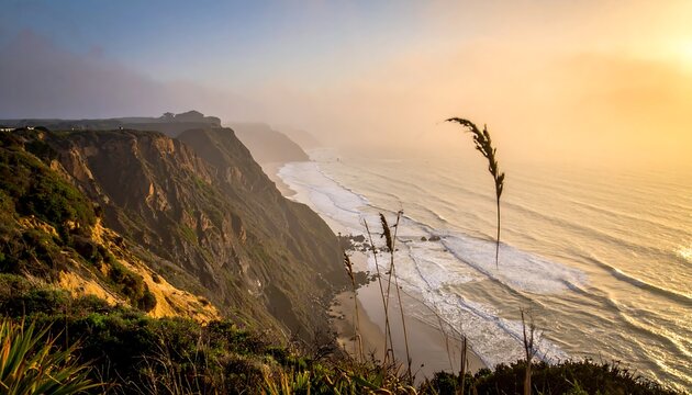 Coastal cliffs at sunset (1)