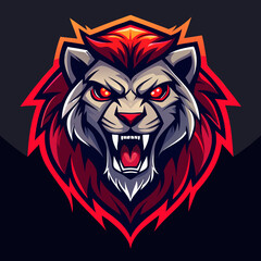 Obraz premium Eagle Head Esports Logo Red and Black Vector