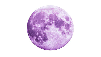 A large. luminous purple moon floats against a soft white background. creating a surreal atmosphere. ideal for fantasy-themed projects or artistic expressions