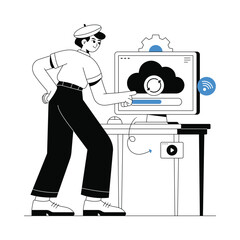 Create Backup Vector illustration 