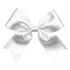 A beautifully crafted white satin bow with elegant loops and tails. perfect for gift wrapping or decorative purposes. set against a clean. minimalistic background