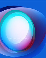 Abstract concentric circles, vibrant blues, purples, pinks blend. Modern design, smooth gradients create dynamic visual effect.