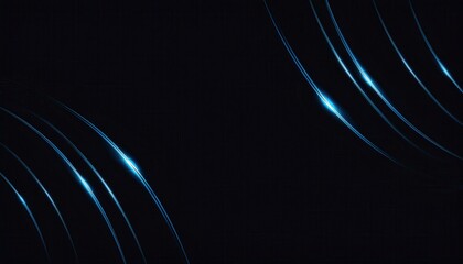glowing blue circular light trails on dark background futuristic abstract design for tech wallpaper or digital banner