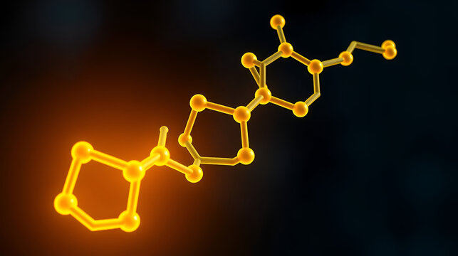 Flavin mononucleotide, FMN skeletal structure diagram.Vitamin B2 compound molecule scientific illustration.