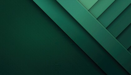 green diagonal layered abstract texture design with deep shadows and smooth gradients ideal for web backgrounds, digital design, and modern aesthetics