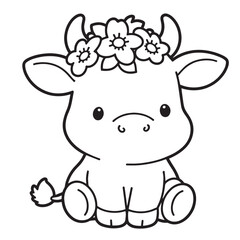 funny cow cartoon