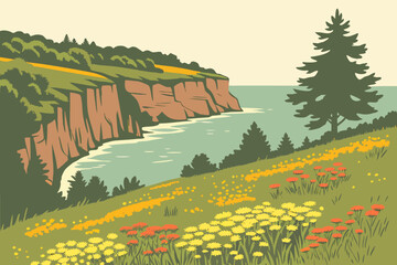 Apostle Islands in Wisconsin, sandstone sea caves, lighthouses, and pine forests