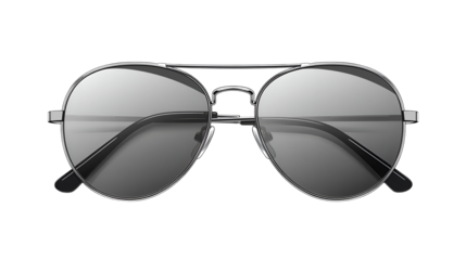 Chrome sunglasses vector isolated on white for fashion accessory summer style and lifestyle design illustration