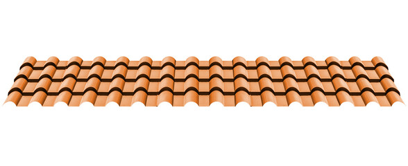 Orange metal sheet roof