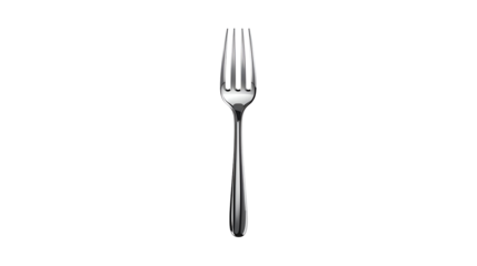 Chrome fork vector isolated on white for kitchen utensil dining household and cooking design illustration concept