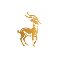 Gazelle logo design vector 