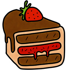 Cute Food Illustration Clipart | Hand Drawn Snack and Dessert Art