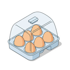 Fresh brown eggs neatly arranged in a clear plastic carton ready for your kitchen or culinary projects