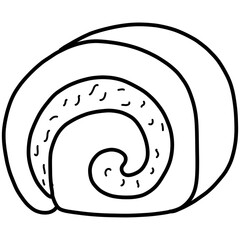 Cute Food Coloring Black and White Line Art for Kids