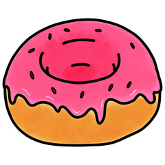 Cute Food Illustration Clipart | Hand Drawn Snack and Dessert Art