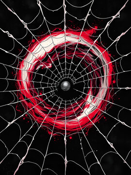 spider web face center shy abstract black hole space insanely necrosis chaos comics carnage