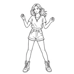 Girl coloring pages coloring book 