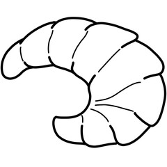 Cute Food Coloring Black and White Line Art for Kids