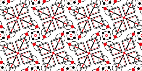 Seamless. Geometric Simple Line Art design background. Abstract sign symbol.