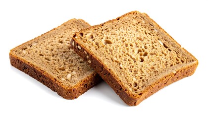 Two slices of dark bread