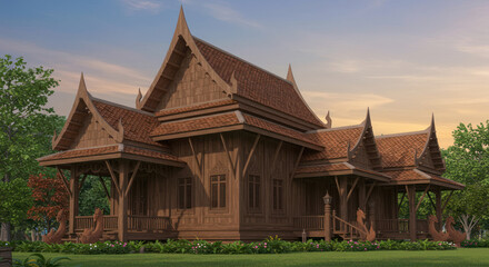 Realistic 4K Traditional Indonesian Balinese Home