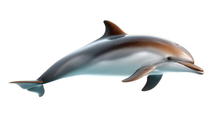 Dolphin's Grace: An exquisite dolphin elegantly glides, capturing the serene beauty and fluidity of the sea.