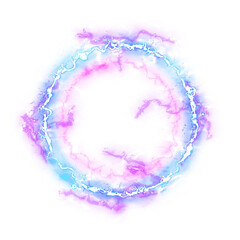 Abstract effect explosion electric energy shockwave, dimensional gate, Neon glow style.