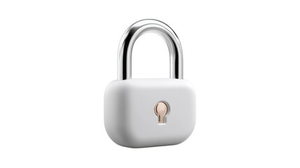 Naklejka premium Secure Lock Icon: This conceptual render portrays a closed padlock, a symbol of security, safety, and confidentiality, ideal for use in data protection and privacy projects.