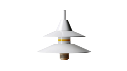 High-Voltage Insulator: A close-up shot of a pristine, industrial-grade electrical insulator, designed for the safe and efficient transmission of electricity in power grids.