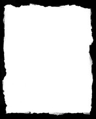 Obraz premium White shape on black background abstract blank