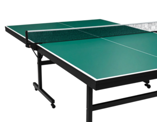 Competition Style Indoor Table Tennis Setup with Net PNG Cutout