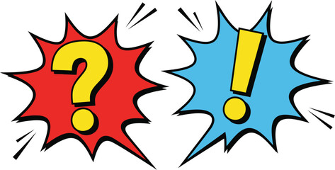 Question mark exclamation point graphic design vector
